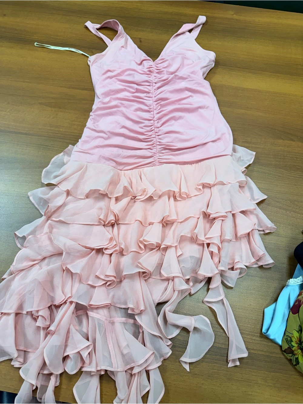 BCBGMaxAzria Light Pink Ruffle Formal Dress for Girls